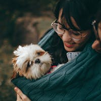 Andrew M. with dog